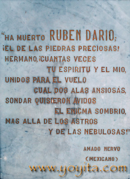 Placa Ruben Dario Ciudad Dario